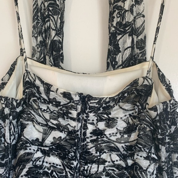 Cache Black & White Mini Formal Dress & Shawl Sz 2 - Picture 8 of 9